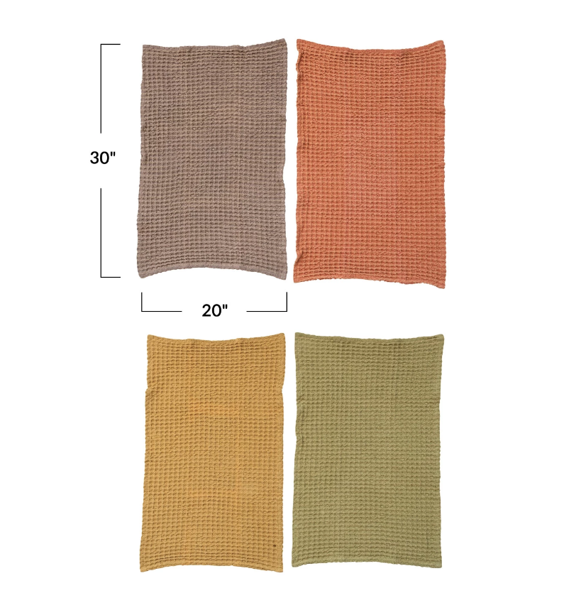DABOOM Cotton Craft - 4/6 Pack - Euro Cafe Waffle Weave Kitchen